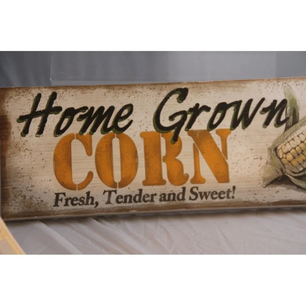 Youngs Inc Home Grown Corn Rustic Farmhouse Wall Sign Kitchen Decor 20 Inch